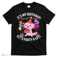 Birthday Axolotl Party Kawaii Axolotl  T-Shirt thumb 0