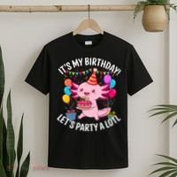 Birthday Axolotl Party Kawaii Axolotl  T-Shirt thumb 2