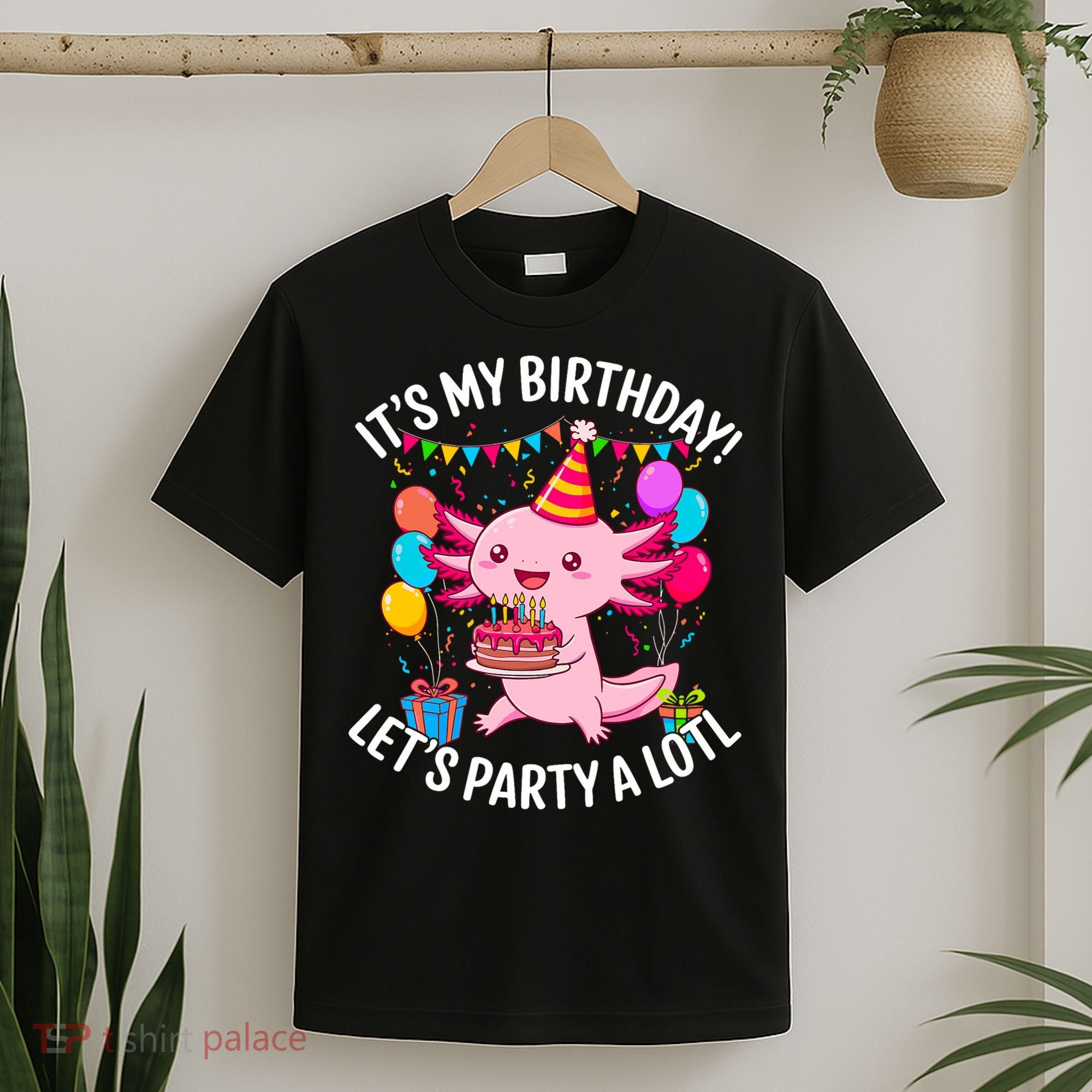 Birthday Axolotl Party Kawaii Axolotl  T-Shirt