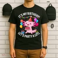 Birthday Axolotl Party Kawaii Axolotl  T-Shirt thumb 6