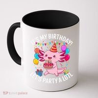 Birthday Axolotl Party Kawaii Axolotl  Coffee Mug thumb 0