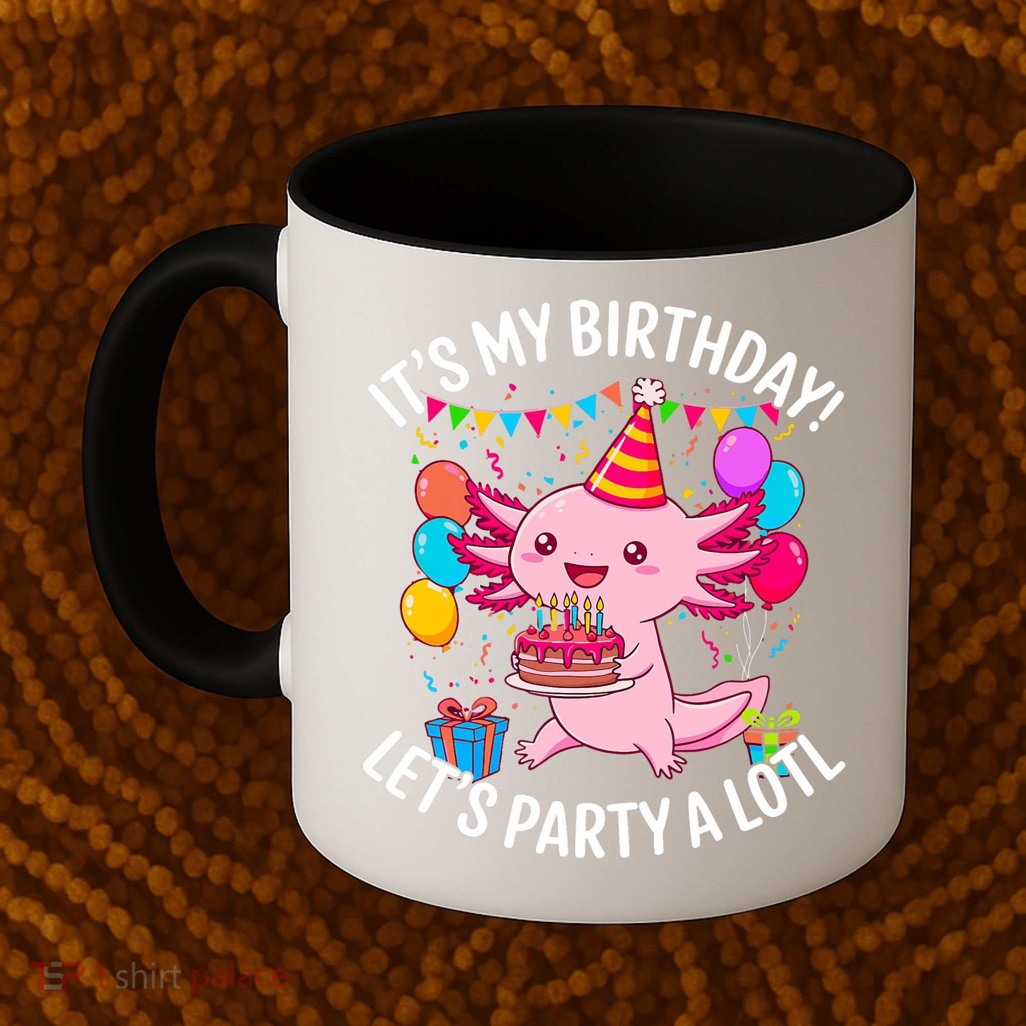 Birthday Axolotl Party Kawaii Axolotl  Coffee Mug