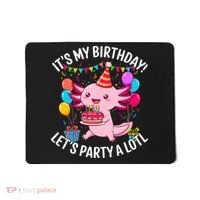 Birthday Axolotl Party Kawaii Axolotl  Mousepad thumb 0