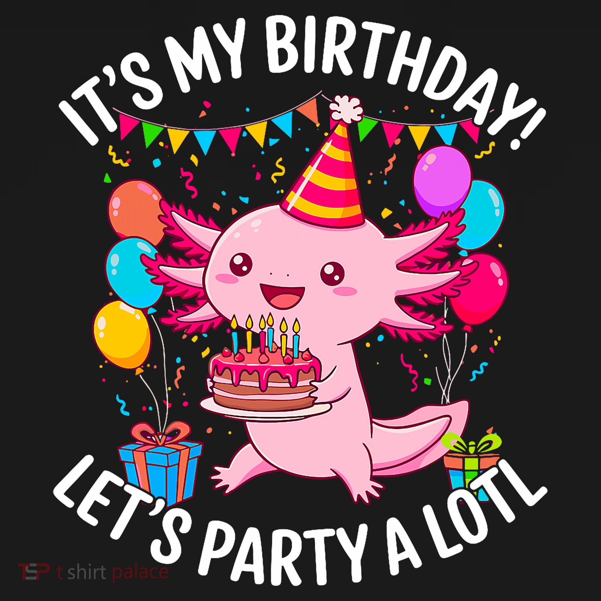 Birthday Axolotl Party Kawaii Axolotl  Mousepad