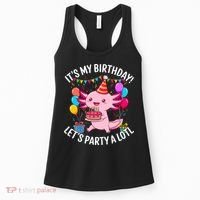Birthday Axolotl Party Kawaii Axolotl  Women's Tank Top thumb 0
