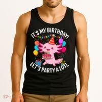 Birthday Axolotl Party Kawaii Axolotl  Tank Top thumb 3