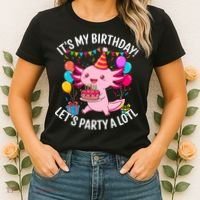 Birthday Axolotl Party Kawaii Axolotl  Women's T-Shirt thumb 2