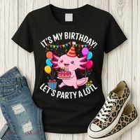 Birthday Axolotl Party Kawaii Axolotl  Women's T-Shirt thumb 3