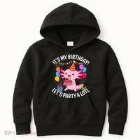 Birthday Axolotl Party Kawaii Axolotl  Kids Hoodie thumb 0