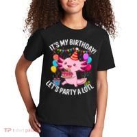 Birthday Axolotl Party Kawaii Axolotl  Kids T-Shirt thumb 2