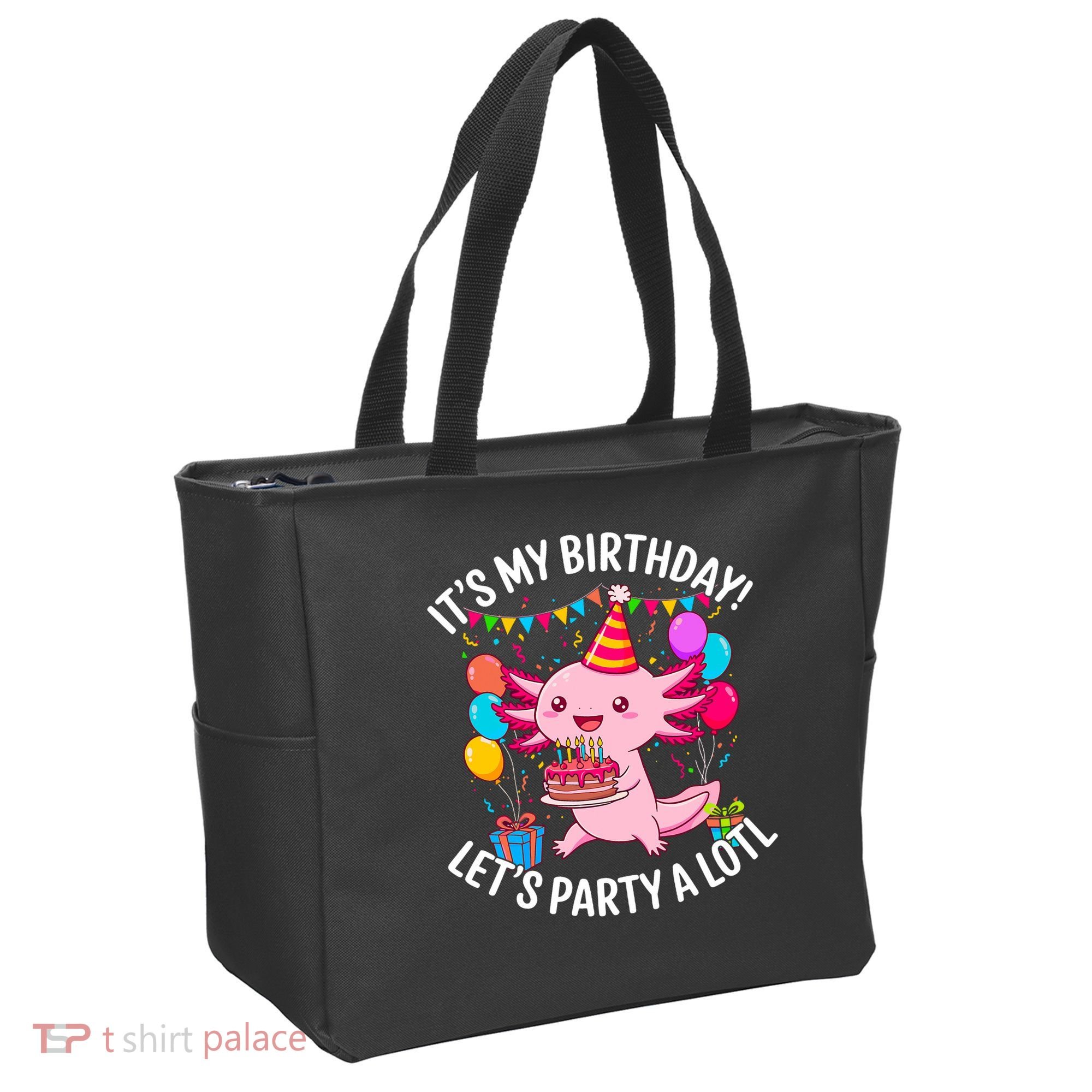Birthday Axolotl Party Kawaii Axolotl  Tote Bag