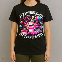 Birthday Axolotl PartyBirthday Axolotl Party  T-Shirt thumb 4