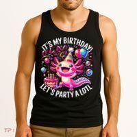 Birthday Axolotl PartyBirthday Axolotl Party  Tank Top thumb 3