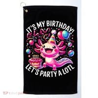 Birthday Axolotl PartyBirthday Axolotl Party  Golf Towel thumb 0