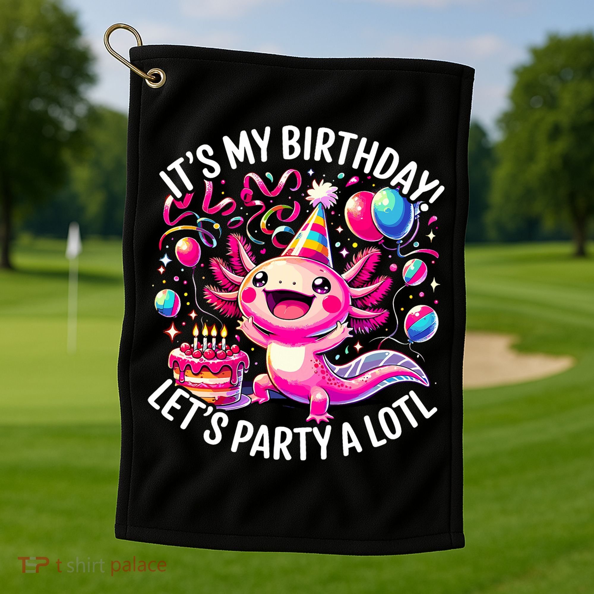 Birthday Axolotl PartyBirthday Axolotl Party  Golf Towel