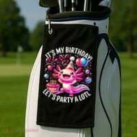 Birthday Axolotl PartyBirthday Axolotl Party  Golf Towel thumb 2
