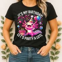 Birthday Axolotl PartyBirthday Axolotl Party  Women's T-Shirt thumb 2