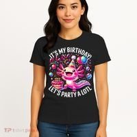 Birthday Axolotl PartyBirthday Axolotl Party  Women's T-Shirt thumb 4