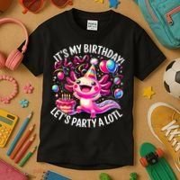 Birthday Axolotl PartyBirthday Axolotl Party  Kids T-Shirt thumb 3