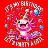 Birthday Axolotl PartyBirthday Axolotl Party  Santa Hat thumb 1