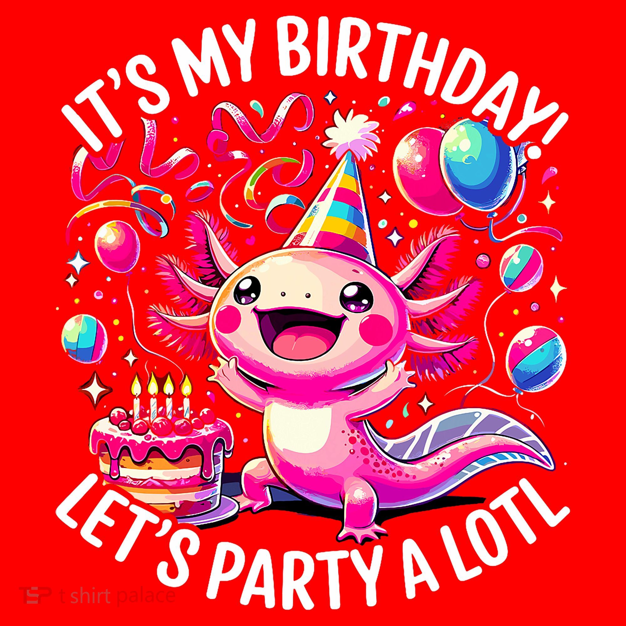 Birthday Axolotl PartyBirthday Axolotl Party  Santa Hat