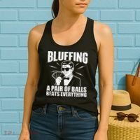 Bluffing A Pair Of Balls Beats Everything Poker Card Player Women's Tank Top thumb 2