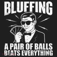 Bluffing A Pair Of Balls Beats Everything Poker Card Player Hat thumb 2