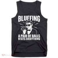 Bluffing A Pair Of Balls Beats Everything Poker Card Player Tank Top thumb 0