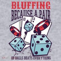 Bluffing A Pair Of Balls Beats Everything Funny Poker Women's Sweatshirt thumb 2