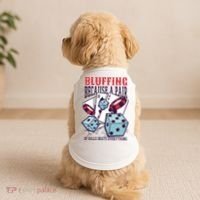 Bluffing A Pair Of Balls Beats Everything Funny Poker Doggie Tank thumb 2