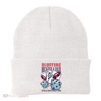 Bluffing A Pair Of Balls Beats Everything Funny Poker Beanie thumb 0