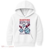Bluffing A Pair Of Balls Beats Everything Funny Poker Kids Hoodie thumb 0