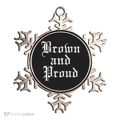 Brown And Proud Latino Mexican Raza Chicano Ornament