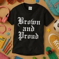 Brown And Proud Latino Mexican Raza Chicano Kids T-Shirt thumb 3