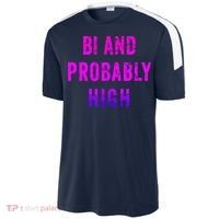 Bi And Probably High Bisexual Pothead Weed 420 Saying Meme Soccer Jersey thumb 2