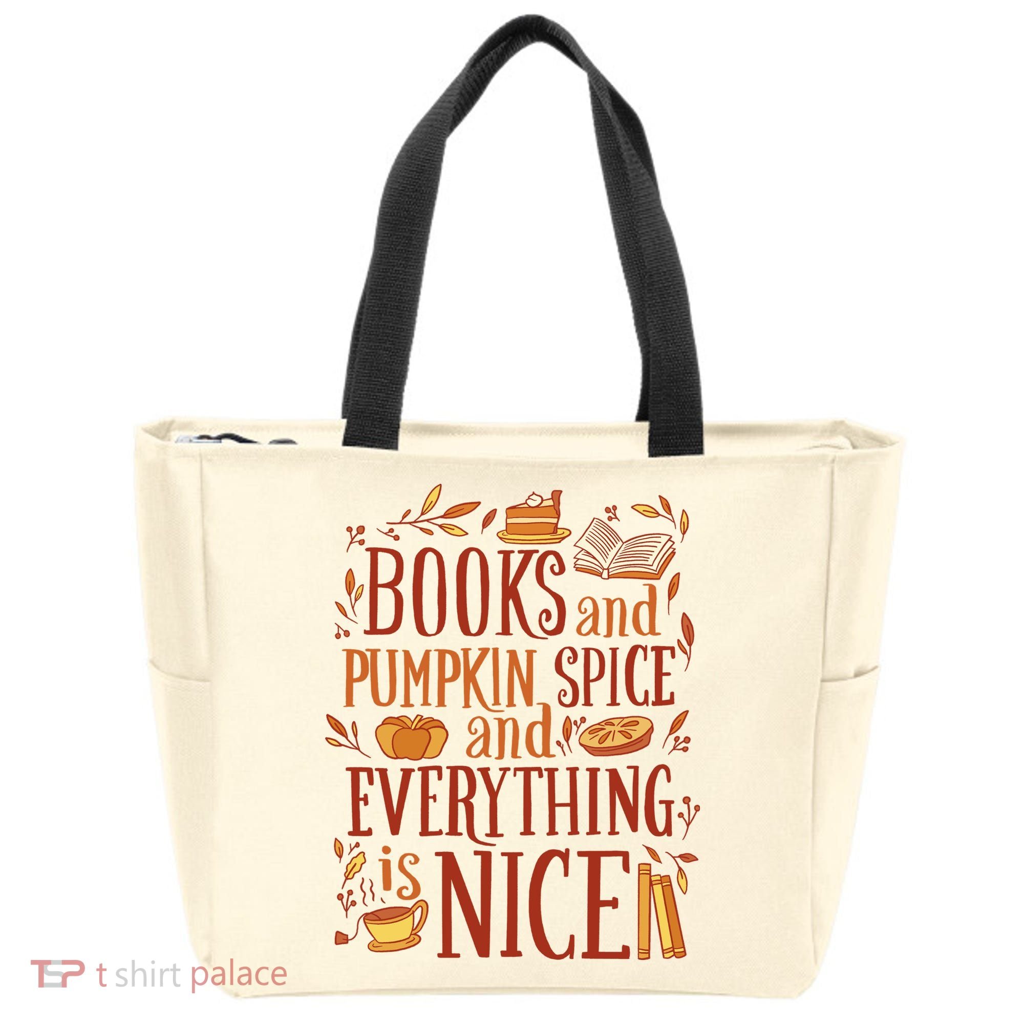 Books And Pumpkin Spice Fall Tote Bag