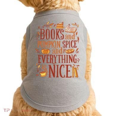 Books And Pumpkin Spice Fall Doggie Tank