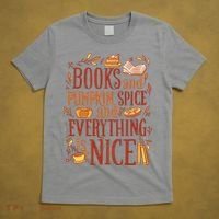Books And Pumpkin Spice Fall T-Shirt thumb 5