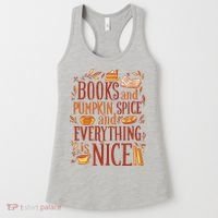 Books And Pumpkin Spice Fall Women's Tank Top thumb 0