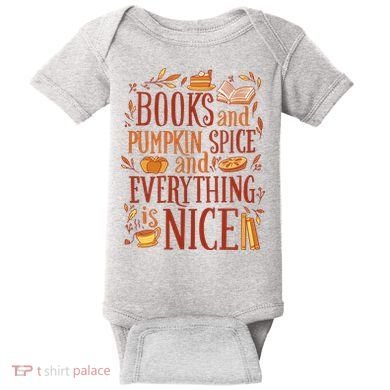 Books And Pumpkin Spice Fall Baby Bodysuit