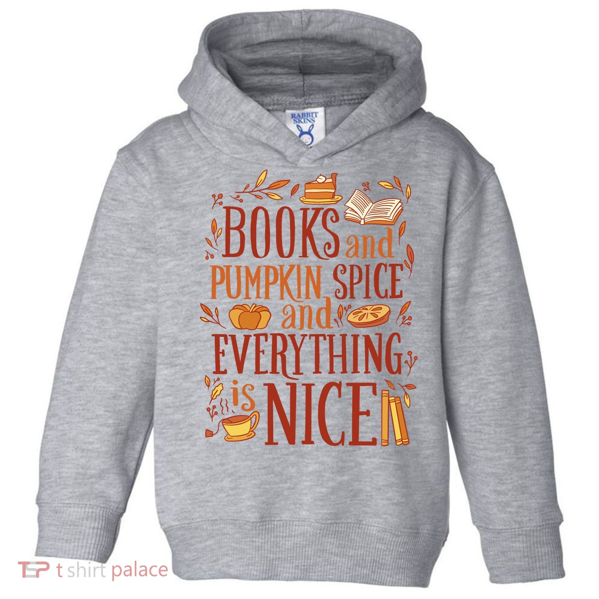 Books And Pumpkin Spice Fall Toddler Hoodie