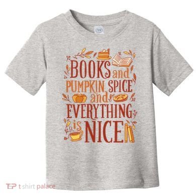 Books And Pumpkin Spice Fall Toddler T-Shirt