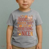 Books And Pumpkin Spice Fall Toddler T-Shirt thumb 2