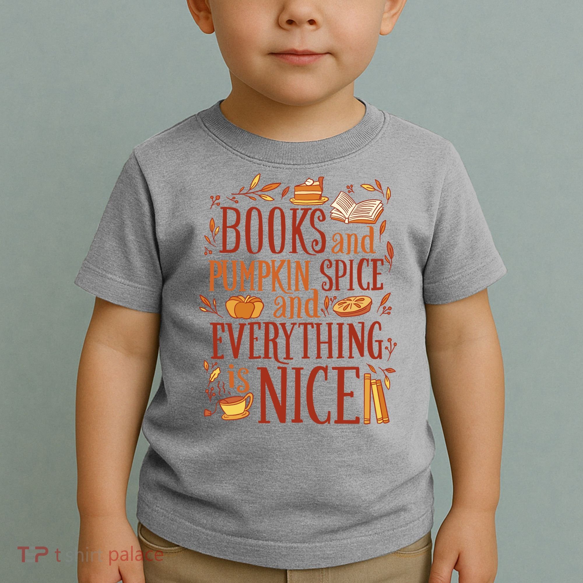 Books And Pumpkin Spice Fall Toddler T-Shirt