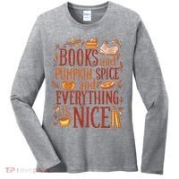 Books And Pumpkin Spice Fall Women's Long Sleeve Shirt thumb 0