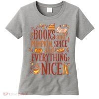 Books And Pumpkin Spice Fall Women's T-Shirt thumb 0