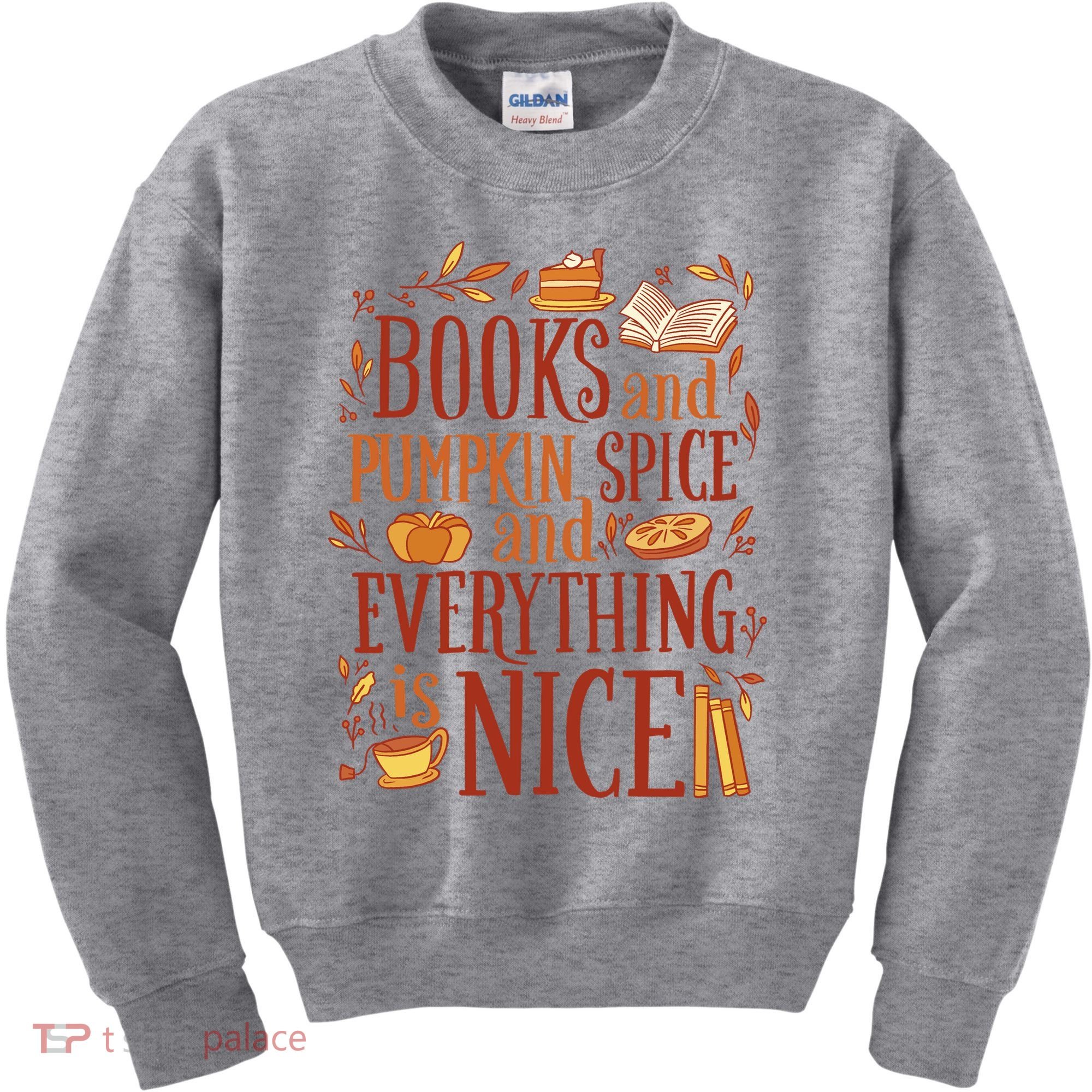 Books And Pumpkin Spice Fall Kids Sweatshirt