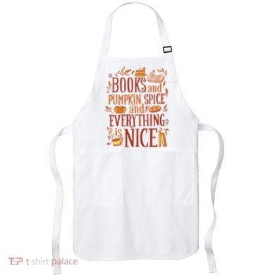 Books And Pumpkin Spice Fall Apron
