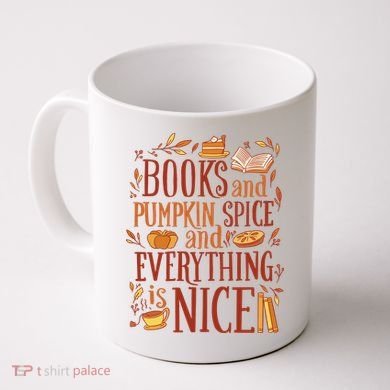 Books And Pumpkin Spice Fall Coffee Mug