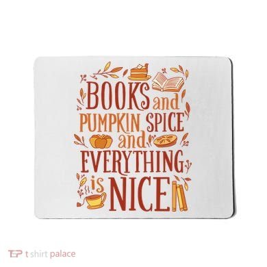Books And Pumpkin Spice Fall Mousepad